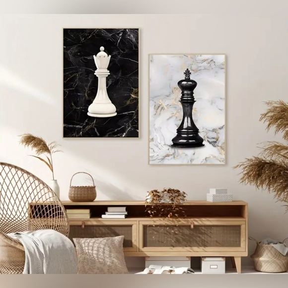 New 2pcs Chess King Canvas Print - Picture 6 of 6